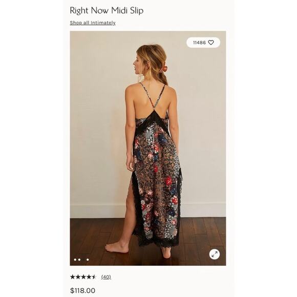 Free People Intimately “Right Now” Midi Slip Dress – Size Small - Picture 2 of 7